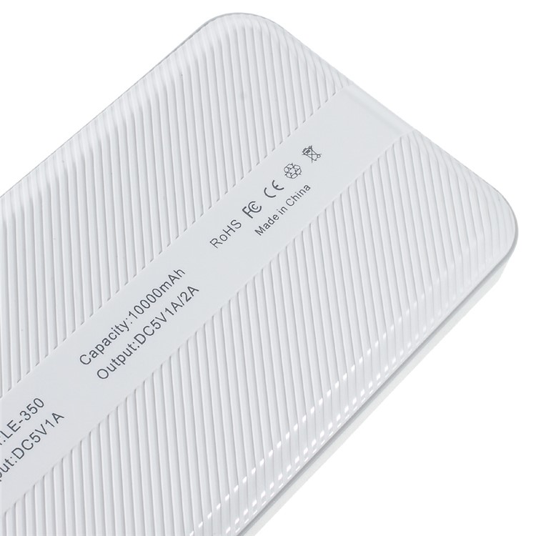 LEYOU LE-350 10000mAh External Power Bank Charger for iPhone iPod Samsung Pokemon Game Sony - White-5
