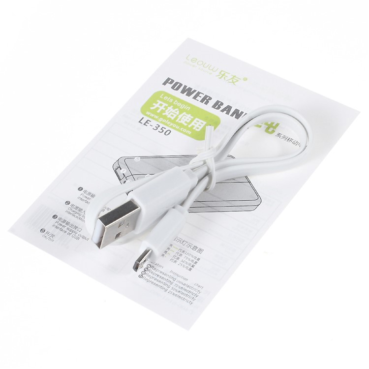 LEYOU LE-350 10000mAh External Power Bank Charger for iPhone iPod Samsung Pokemon Game Sony - White-7