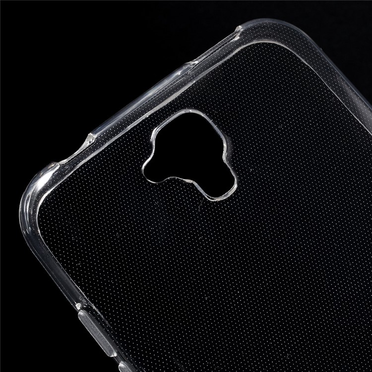 Slim Glossy Gel TPU Cover Case for Huawei Y5 Y560 with Non-slip Inner - Transparent-4