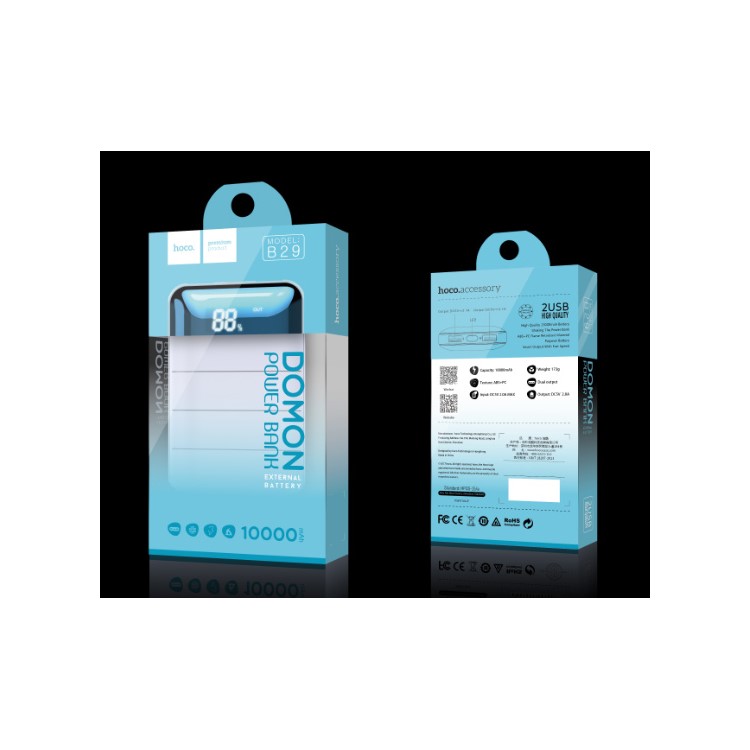 HOCO B29-10000 Domon 10000mAh Banco de alimentação externa duplo USB - recortar-2