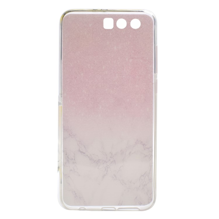 Ultra Thin Patterned Soft TPU Casing for Huawei Honor 9 - Pink Marble-2