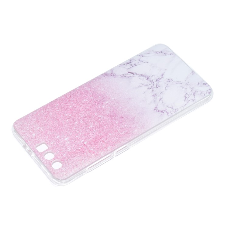 Ultra Thin Patterned Soft TPU Casing for Huawei Honor 9 - Pink Marble-4