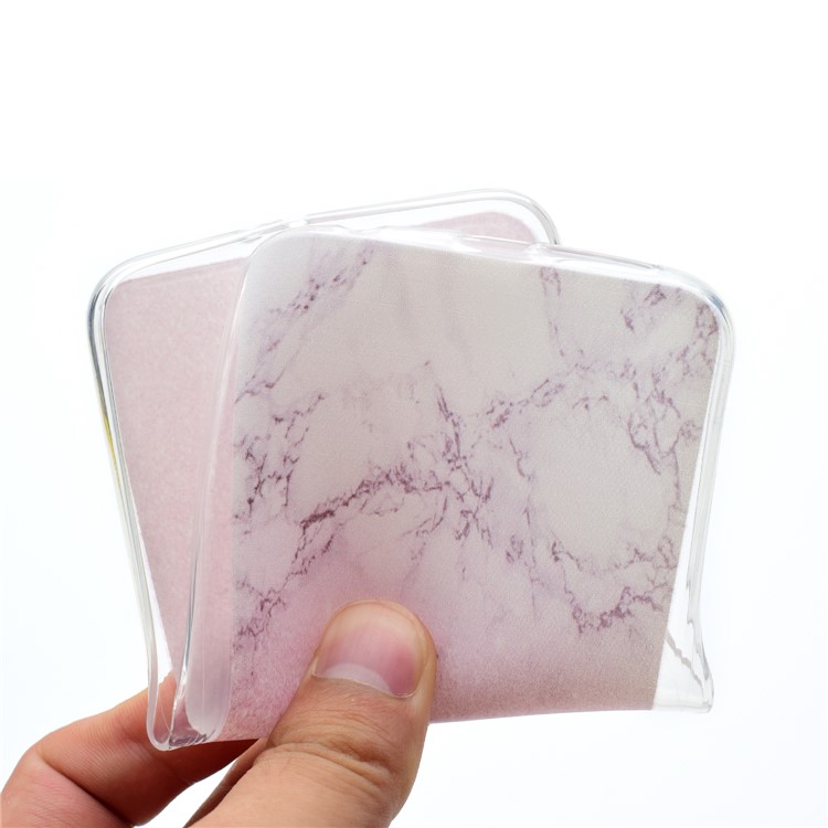 Ultra Thin Patterned Soft TPU Casing for Huawei Honor 9 - Pink Marble-5