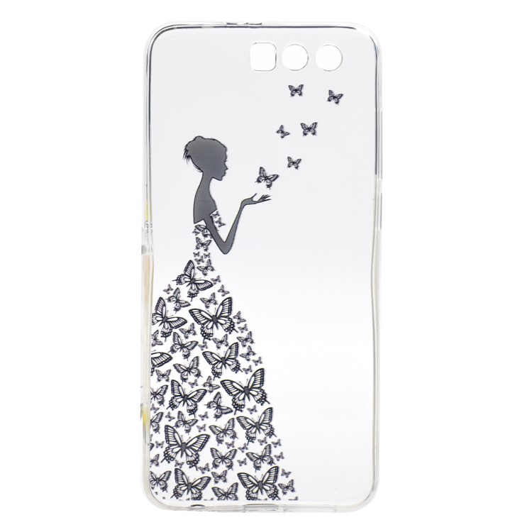 Ultra-thin Patterned Soft TPU Mobile Phone Shell for Huawei Honor 9 - Butterfly Girl-2