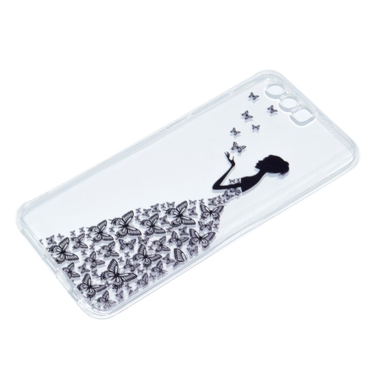 Ultra-thin Patterned Soft TPU Mobile Phone Shell for Huawei Honor 9 - Butterfly Girl-3