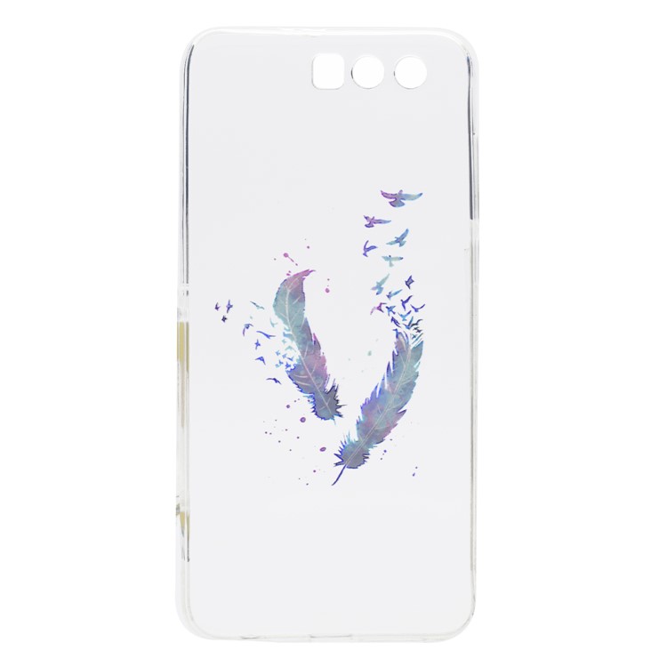 Ultra-thin Patterned Soft TPU Mobile Phone Case for Huawei Honor 9 - Feather-2