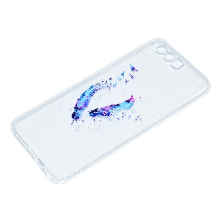 Ultra-thin Patterned Soft TPU Mobile Phone Case for Huawei Honor 9 - Feather-3