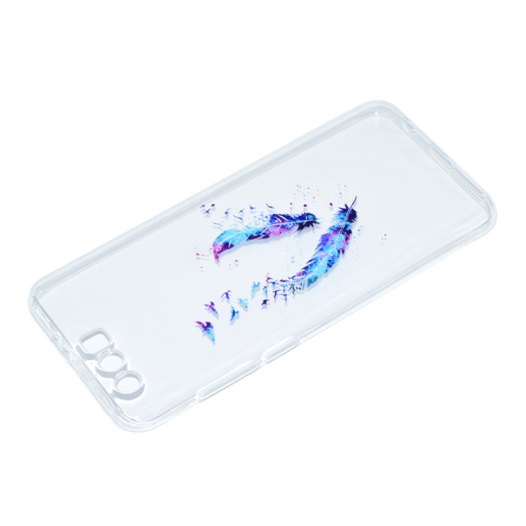 Ultra-thin Patterned Soft TPU Mobile Phone Case for Huawei Honor 9 - Feather-4