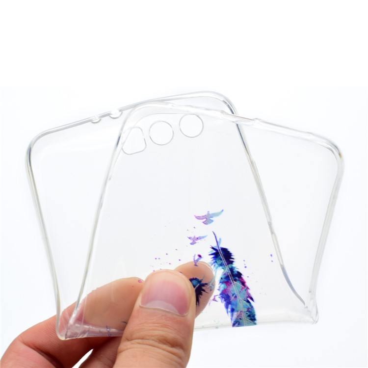 Ultra-thin Patterned Soft TPU Mobile Phone Case for Huawei Honor 9 - Feather-5