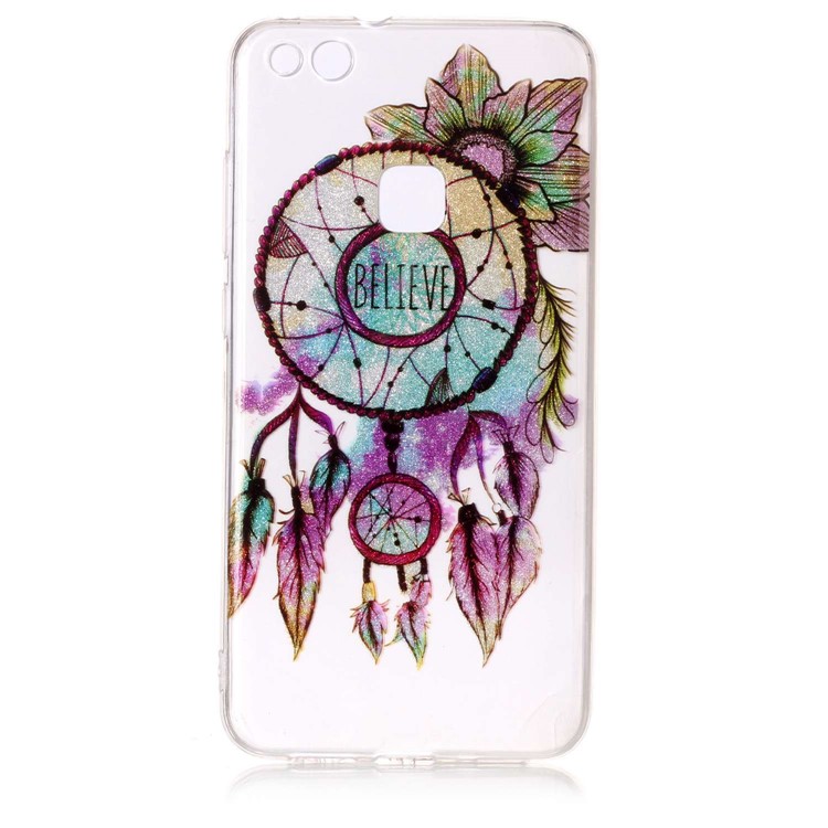 Clear IMD Patterned Glitter Powder TPU Cellphone Casing for Huawei P10 Lite - Dream Catcher-3