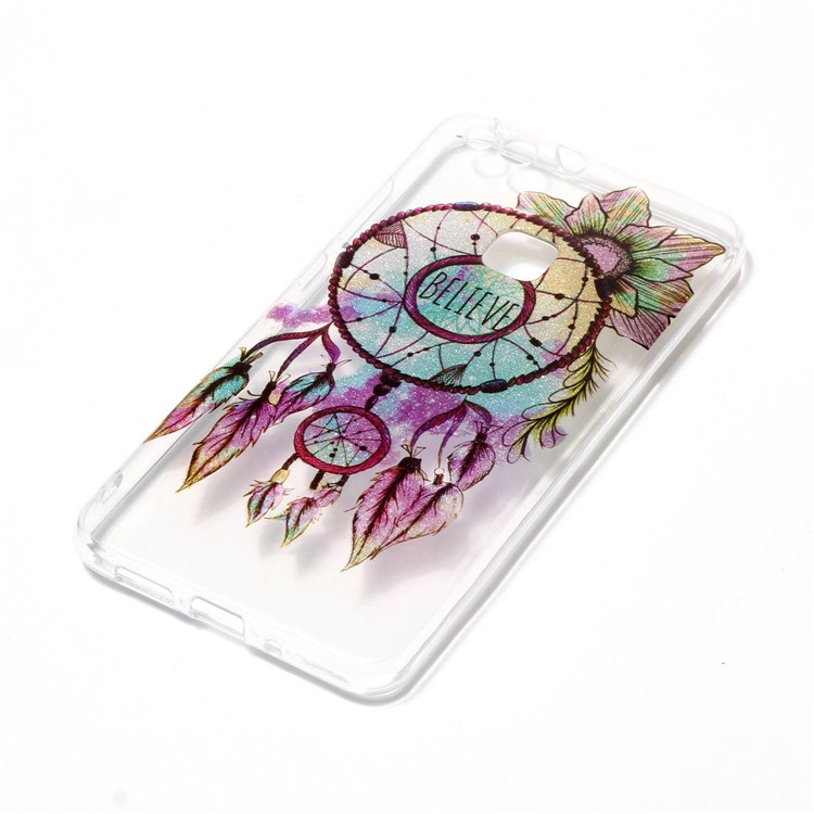 Clear IMD Patterned Glitter Powder TPU Cellphone Casing for Huawei P10 Lite - Dream Catcher-4