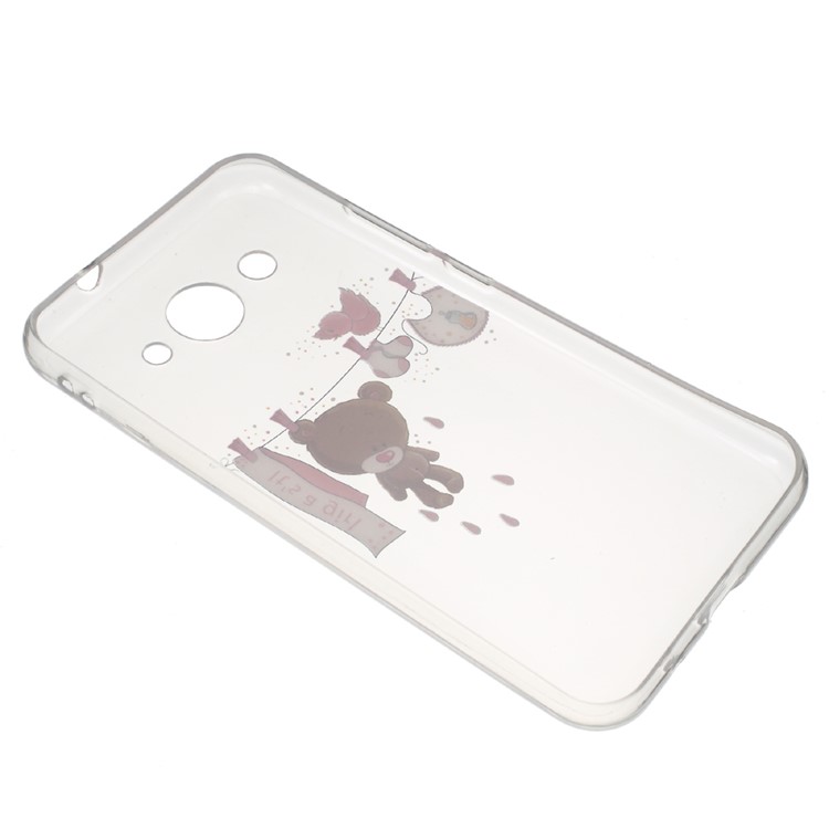 Clear IMD Pattern Printing TPU Mobile Case Shell for Huawei Y5 (2017) / Y6 (2017) - Toy Bear-3