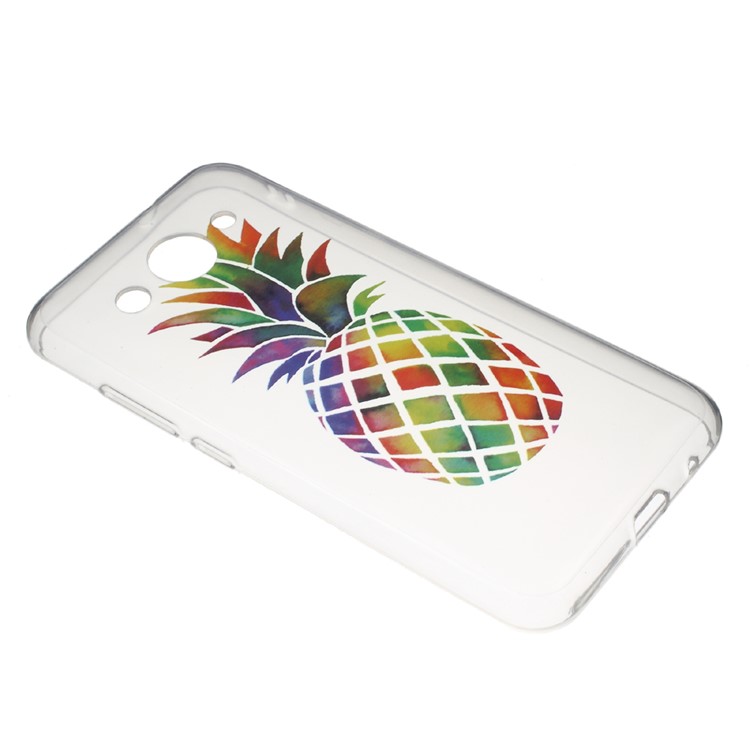 IMD Patterned TPU Cell Phone Back Case for Huawei Y5 (2017) / Y6 (2017) - Colorful Pineapple-2