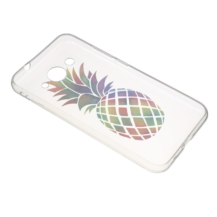 IMD Patterned TPU Cell Phone Back Case for Huawei Y5 (2017) / Y6 (2017) - Colorful Pineapple-3