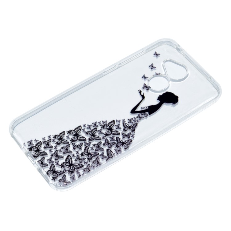 Pattern Printing Soft TPU Mobile Casing for Huawei Honor 6A / Honor 5C pro - Butterfly Lady-2