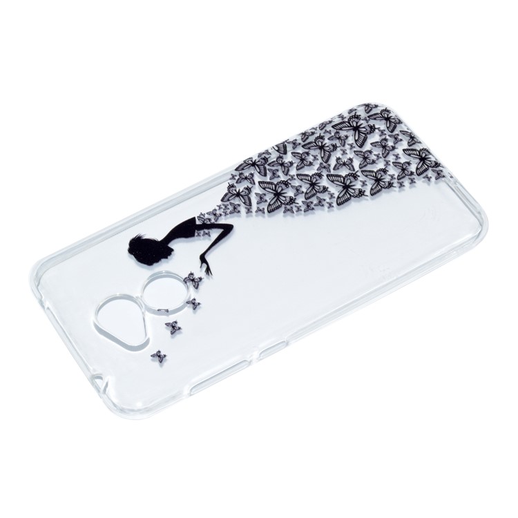Pattern Printing Soft TPU Mobile Casing for Huawei Honor 6A / Honor 5C pro - Butterfly Lady-3