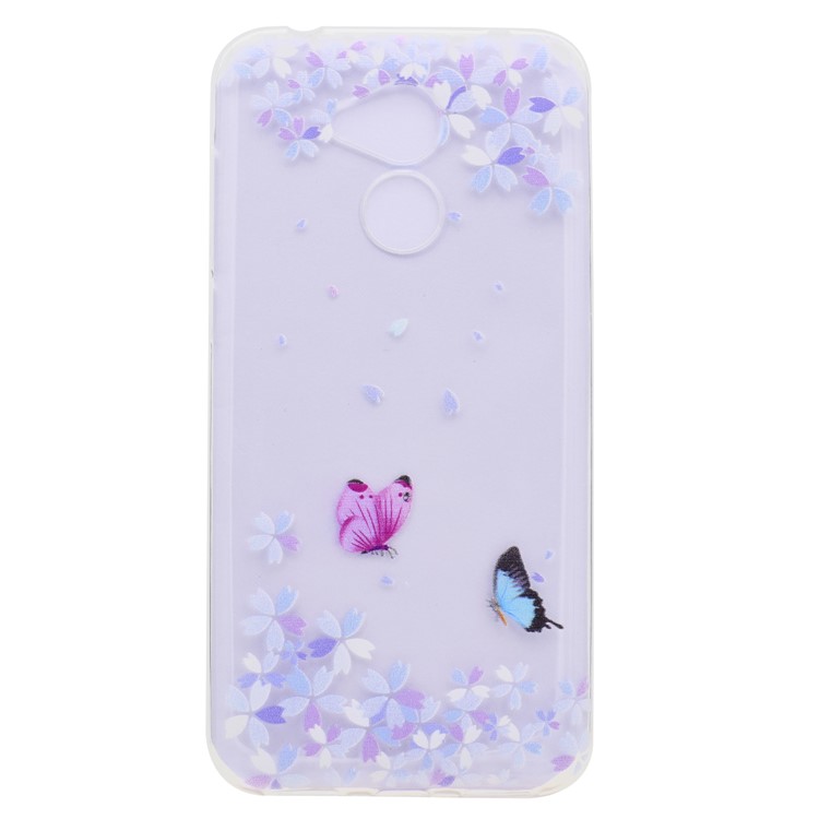 For Huawei Honor 6A / Honor 5C pro Pattern Printing Soft TPU Protective Cover - Beautiful Butterflies-1