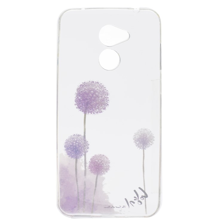 Pattern Printing Soft TPU Jelly Case for Huawei Honor 6A / Honor 5C pro - Purple Dandelions-2