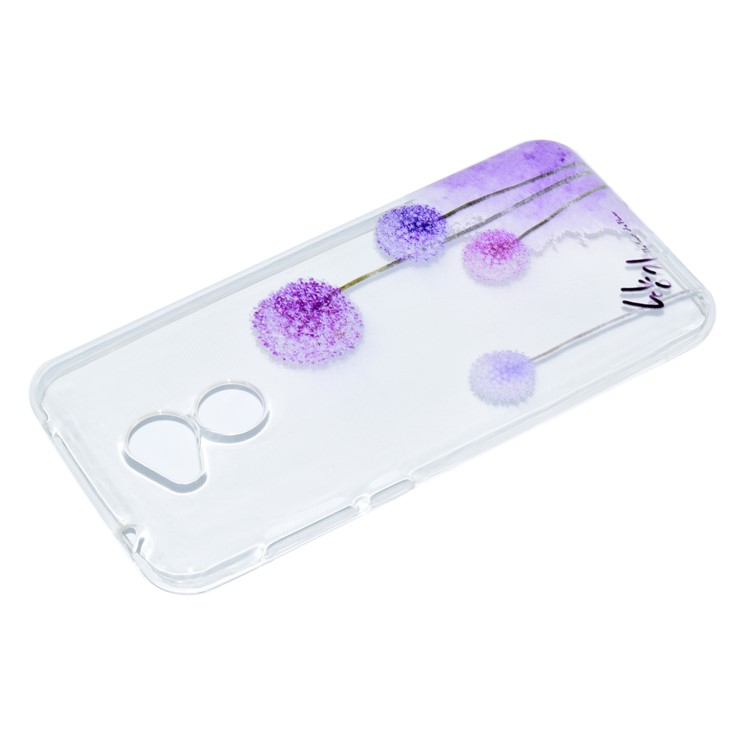 Pattern Printing Soft TPU Jelly Case for Huawei Honor 6A / Honor 5C pro - Purple Dandelions-4
