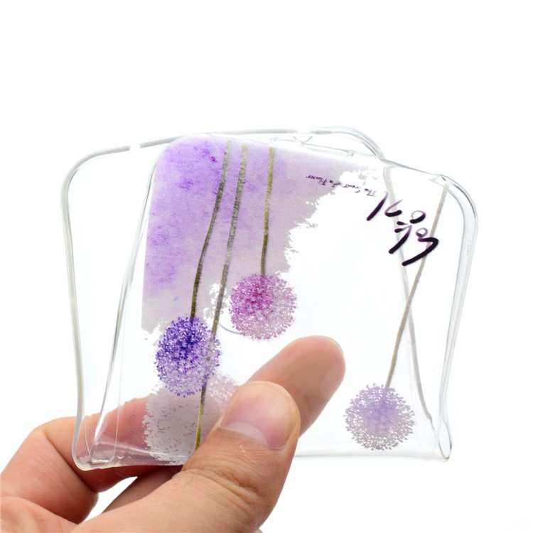 Pattern Printing Soft TPU Jelly Case for Huawei Honor 6A / Honor 5C pro - Purple Dandelions-5
