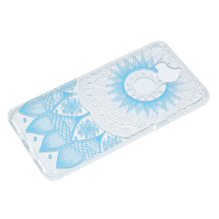 Pattern Printing TPU Back Case for Huawei Y5 (2017) / Y6 (2017) - Blue Flower-3
