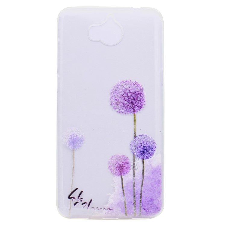 Pattern Printing TPU Gel Case for Huawei Y5 (2017) / Y6 (2017) - Dandelion Pattern-1
