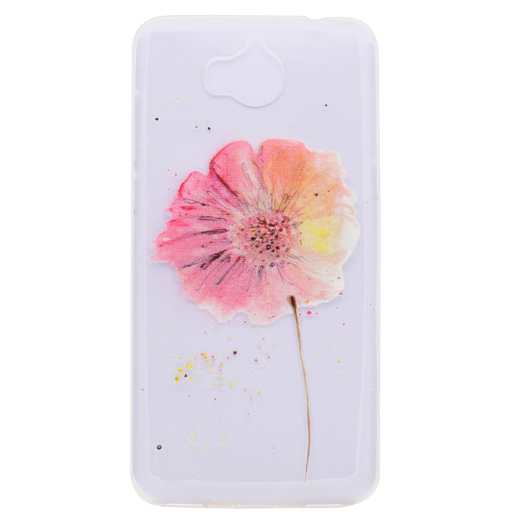 Pattern Printing TPU Cover Shell for Huawei Y5 (2017) / Y6 (2017) - Vivid Flower-1