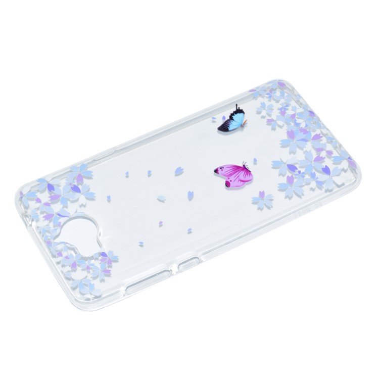 Pattern Printing TPU Cell Phone Case for Huawei Y5 (2017) / Y6 (2017) - Butterflies and Flowers-4