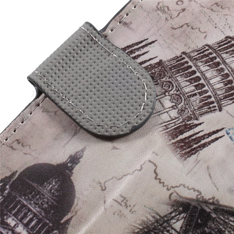 Printing Pattern Wallet Leather Stand Phone Cover for Huawei Honor 9 - Eiffel Tower-10