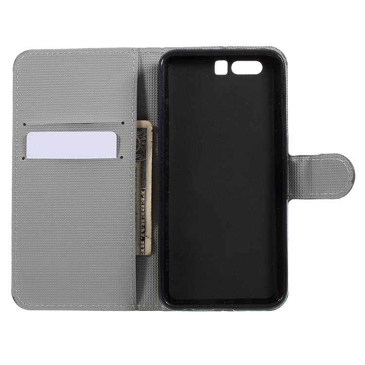 Printing Pattern Wallet Leather Stand Phone Cover for Huawei Honor 9 - Eiffel Tower-6