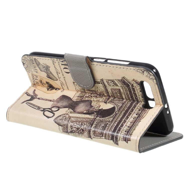 Printing Pattern PU Leather Card Holder Stand Mobile Case for Huawei Honor 9 - Voyage Paris-5