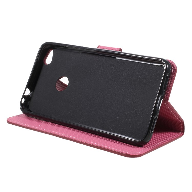For Huawei P8 Lite (2017) / Honor 8 Lite Pattern Printing Wallet Leather Stand Phone Case - Peach Blossom-4