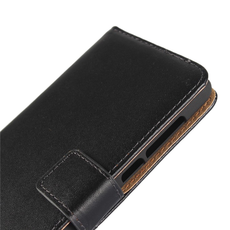 Split Leather Magnetic Wallet Flip Stand Phone Case for Huawei Y5 (2017) - Black-6
