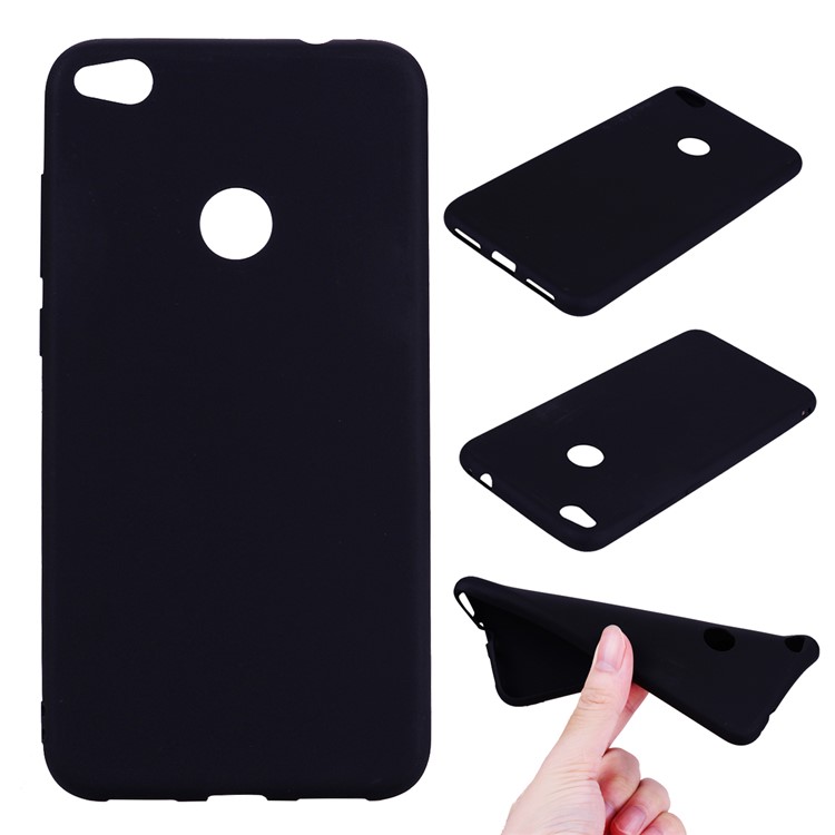 mat contre-Empreinte digitale TPU Mobile Phone Shell pour Huawei P8 Lite(2017) / honorer 8 Lite - Noir-1