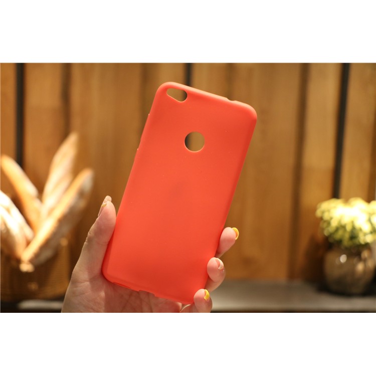 Matte Anti-fingerprint TPU Mobile Phone Casing for Huawei P8 Lite (2017) / Honor 8 Lite - Red-8