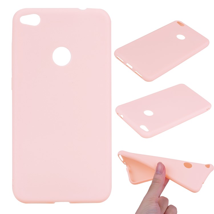 Matte Anti-fingerprint TPU Mobile Phone Cover for Huawei P8 Lite (2017) / Honor 8 Lite - Pink-1