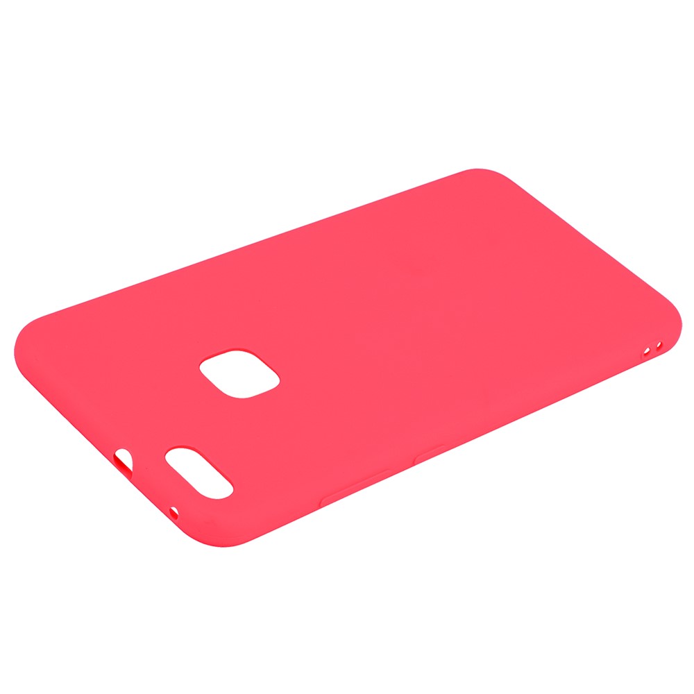 For Huawei P10 Lite Matte Anti-fingerprint TPU Mobile Phone Case Accessory - Red-4