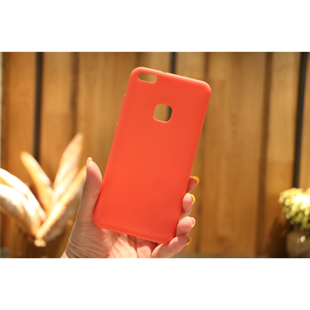 For Huawei P10 Lite Matte Anti-fingerprint TPU Mobile Phone Case Accessory - Red-8