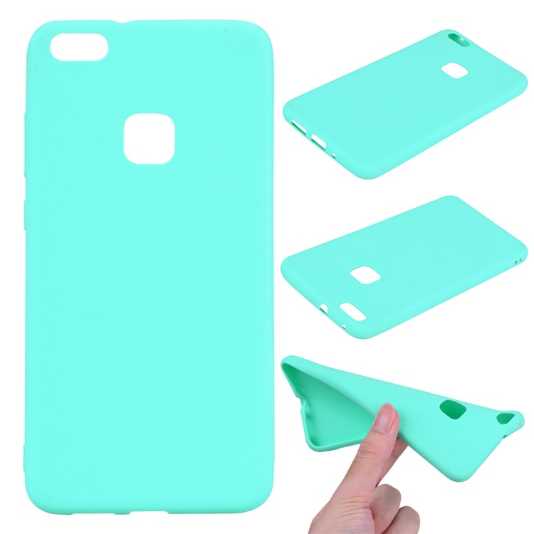 TPU Matte Ultra-thin Anti-fingerprint Phone Cover Shell for Huawei P10 Lite - Cyan-1