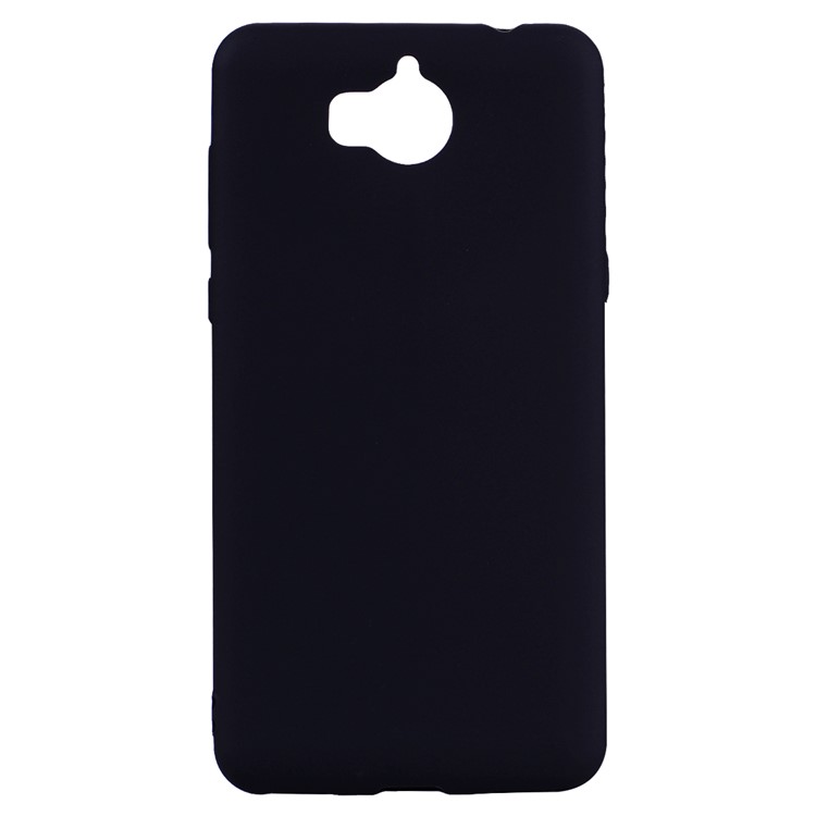 Matte Anti-scratch TPU Phone Case for Huawei Y5 (2017) / Y6 (2017) - Black-2