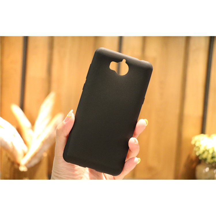 Matte Anti-scratch TPU Phone Case for Huawei Y5 (2017) / Y6 (2017) - Black-8