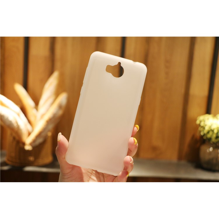 Matte Anti-scratch TPU Phone Cover for Huawei Y5 (2017) / Y6 (2017) - White-8