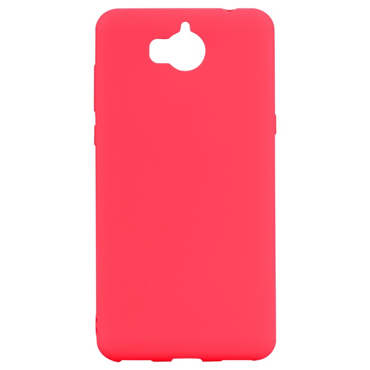 Matte Anti-scratch TPU Phone Casing for Huawei Y5 (2017) / Y6 (2017) - Red-2