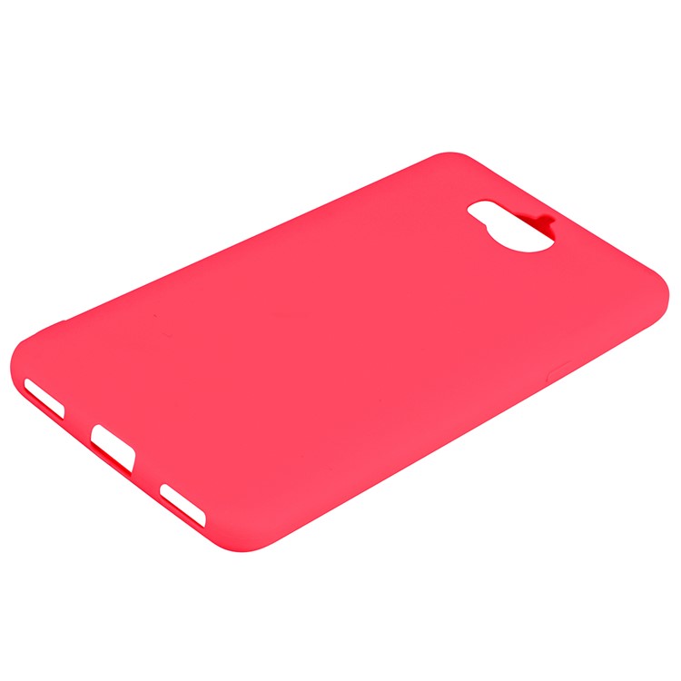 Matte Anti-scratch TPU Phone Casing for Huawei Y5 (2017) / Y6 (2017) - Red-3