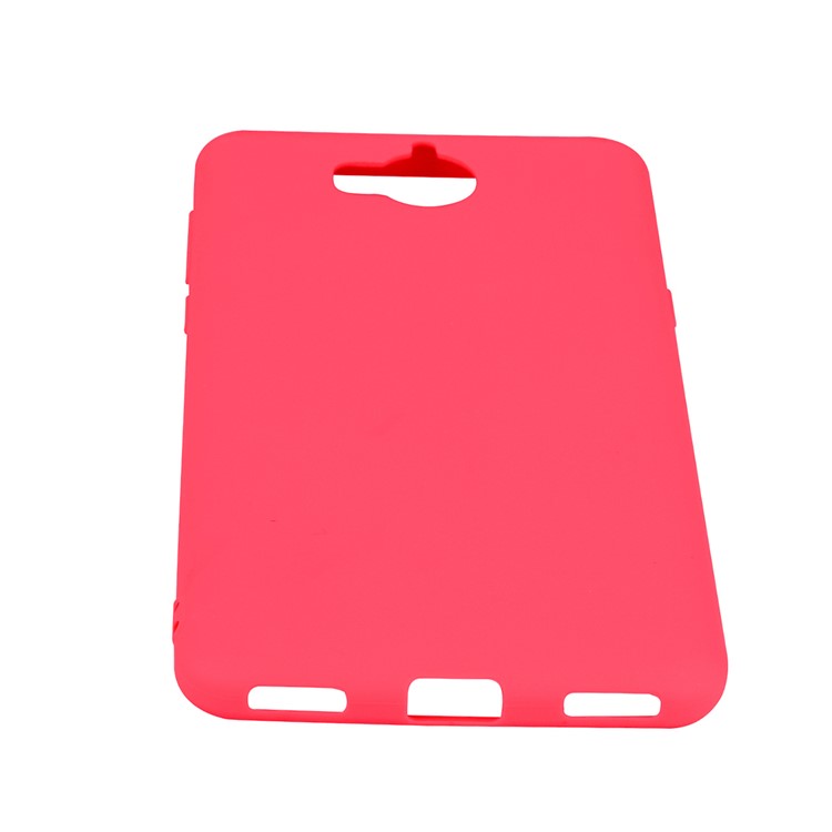 Matte Anti-scratch TPU Phone Casing for Huawei Y5 (2017) / Y6 (2017) - Red-6