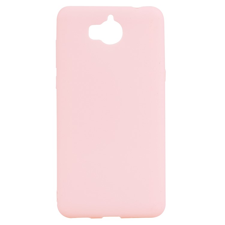 Matte Anti-scratch TPU Phone Shell for Huawei Y5 (2017) / Y6 (2017) - Pink-2