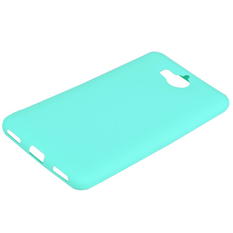 Matte Anti-scratch TPU Phone Casing Cover for Huawei Y5 (2017) / Y6 (2017) - Cyan-3