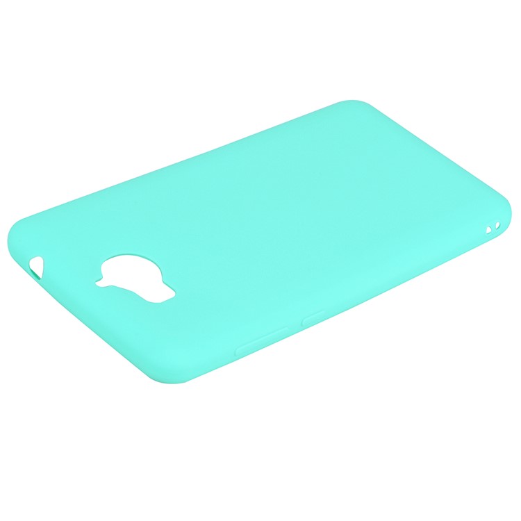 Matte Anti-scratch TPU Phone Casing Cover for Huawei Y5 (2017) / Y6 (2017) - Cyan-4