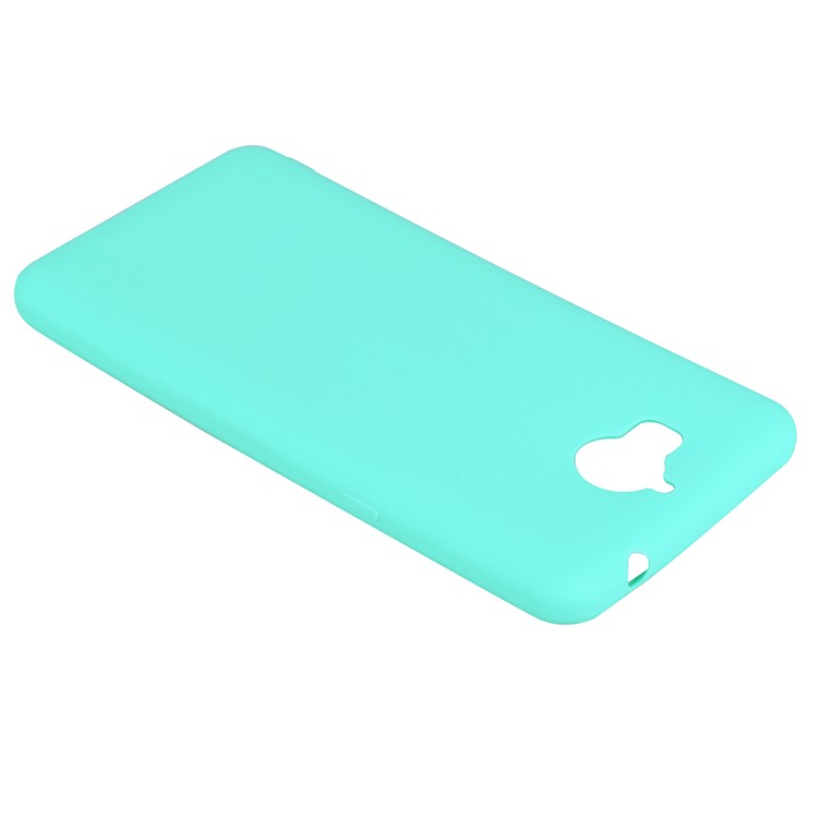 Matte Anti-scratch TPU Phone Casing Cover for Huawei Y5 (2017) / Y6 (2017) - Cyan-5