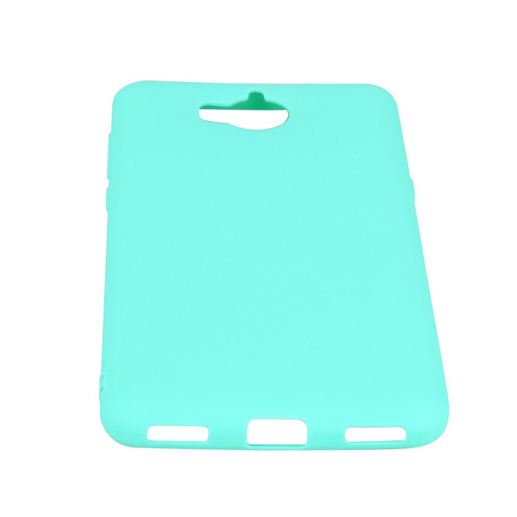 Matte Anti-scratch TPU Phone Casing Cover for Huawei Y5 (2017) / Y6 (2017) - Cyan-6
